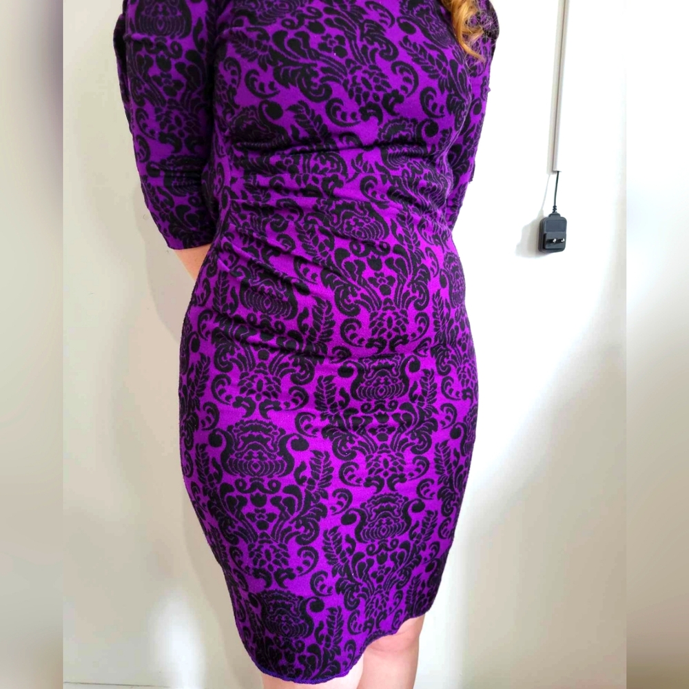 AVAILABLE IN BUNDLE! / Le Château, purple and black chic dress, size small. - Picture 1 of 12